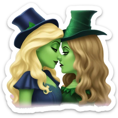 elphaba and glinda kissing sticker