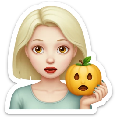 woman being greedy sticker