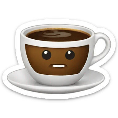 a cup of coffee is walking sticker