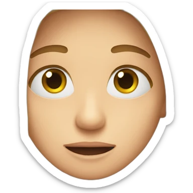 flushed face sticker