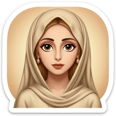 Cinematic Realistic Fairuz Portrait Emoji, depicted as an iconic Lebanese singer with graceful soulful expression and elegant attire, rendered with lifelike textures and warm radiant lighting that captures her timeless musical allure. sticker