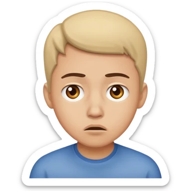 A person worried about money. sticker