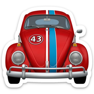 Herbie Volkswagen beetle car sticker