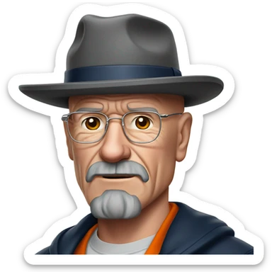 Walter white wearing a Chicago bears hat sticker