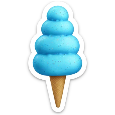 blue ice cream with blue sprinkles  sticker