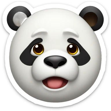 Panda with an annoyed face  sticker