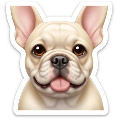 Cream French Bulldog  sticker