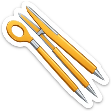 generate me a metalic cutter sticker