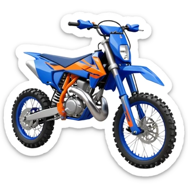 Blue dirt bike 85cc ktm sticker