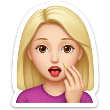 Girl giving oral sex sticker