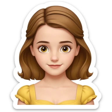 emma watson as belle Cinematic Realistic sticker
