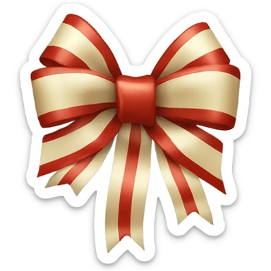 Decorative Christmas bow sticker