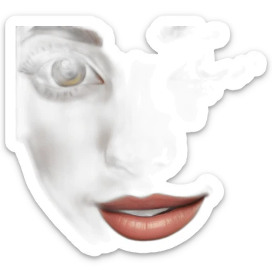 portrait Nina Dobrev high details sticker