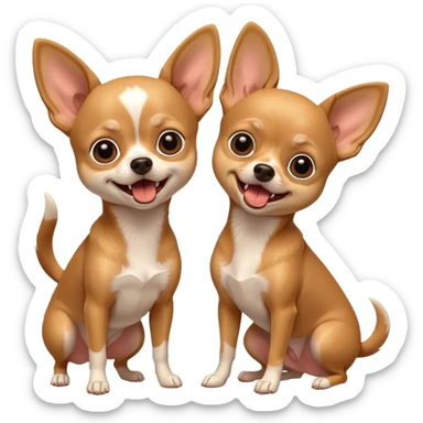 two annoying chihuahuas barking sticker