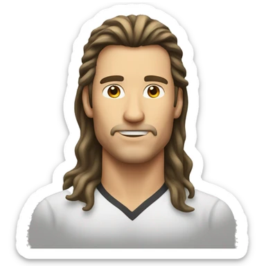 Mullet no mustache, handsome and Caucasian sticker