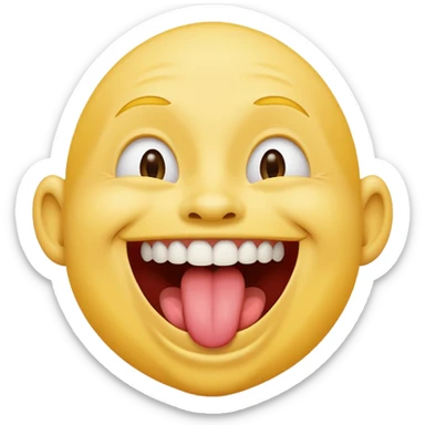 aku mau emoji orang ketawa sambil menjulurkan lidah sticker