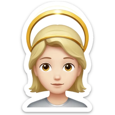 With a halo above head sticker