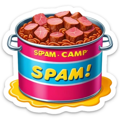 pop art SPAM meat slop warhol landscape  sticker