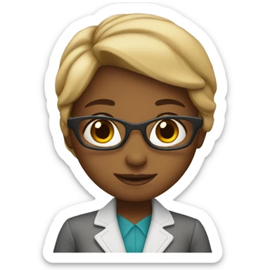 Teacher girl with heart sticker