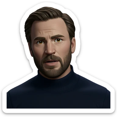 mature male with short hair sticker