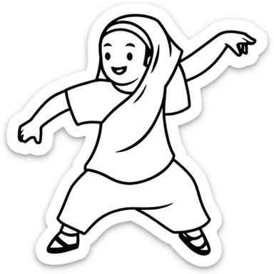 Worship dancer sticker