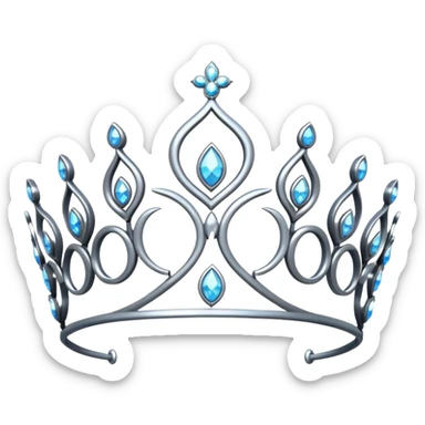 tiara with sparkles sticker