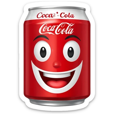 Coca-Cola con cara sticker