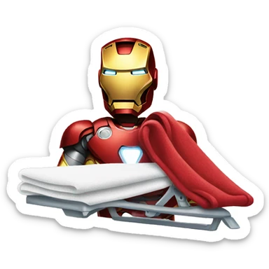 ironman ironing clothes sticker