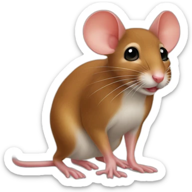 andalusian red mouse sticker
