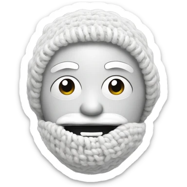 White crochet sticker