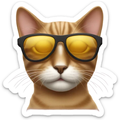 Cat with sunglasses sticker