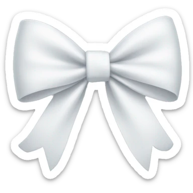 white bow sticker