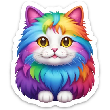 Rainbow gay cat  sticker