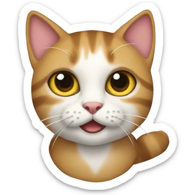 Cat saying slay sticker