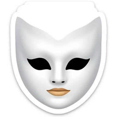 a sheet of white mask pack for face skincare beauty, except on the face, just only product sticker