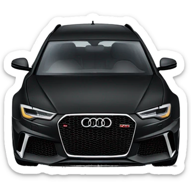 black audi rs6 sticker