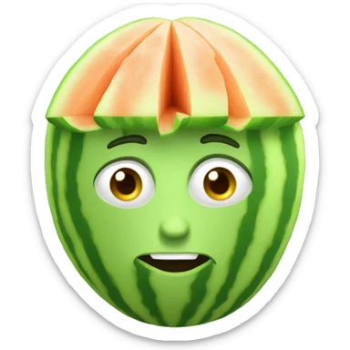 Melon head sticker