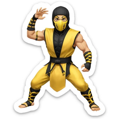 Scorpion from mortal kombat sticker