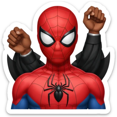 Black Spider man sticker