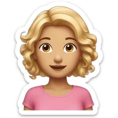 Filles avec des petits cheveux sticker