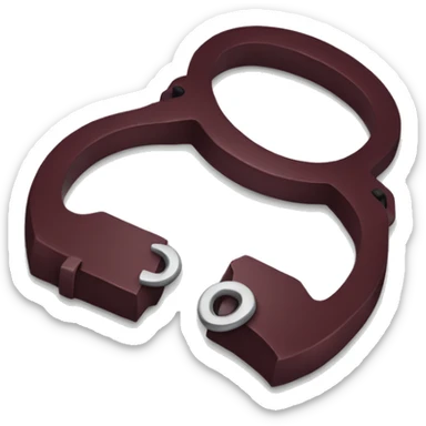 Maroon handcuffs sticker