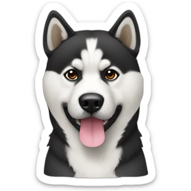 Black American Akita sticker