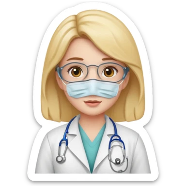 young female doctor emoji sticker