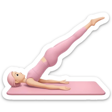 light pink pilates mat just mat sticker