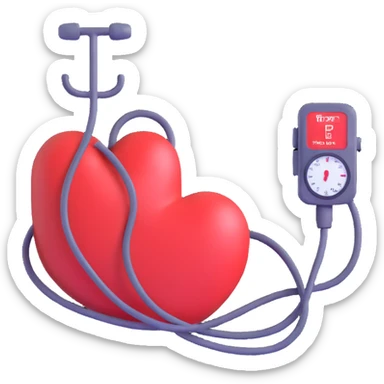 Increased blood pressure in the style of an icon sticker