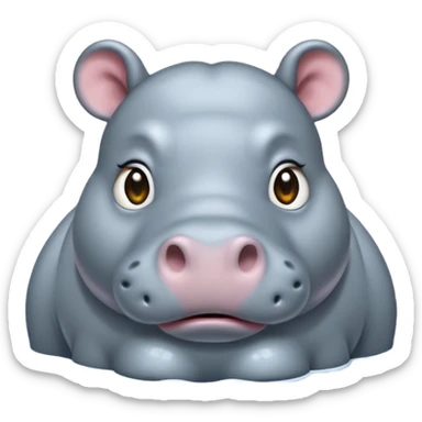 hippo sticker