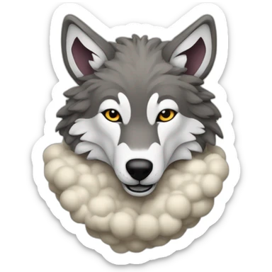 Wolf in sheep's clothing with a viper around body sticker