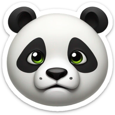 grumpy panda sticker