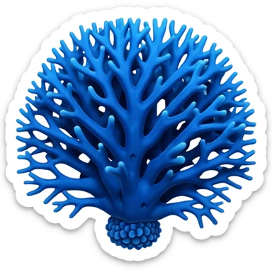blue Coral in sea sticker