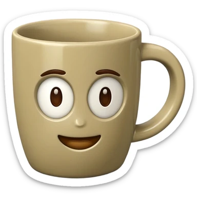 Cinematic Realistic Khaki Coffee Mug sticker